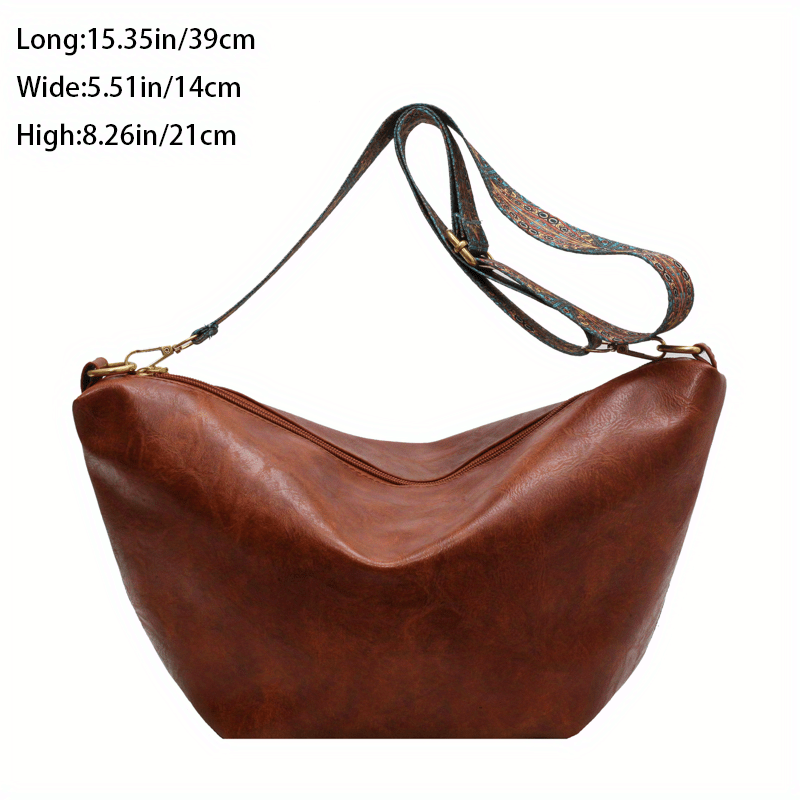 Vintage Ethnic Style Crossbody Bag Women's Faux Leather Shoulder Bag