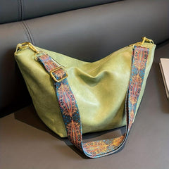 Vintage Ethnic Style Crossbody Bag Women's Faux Leather Shoulder Bag