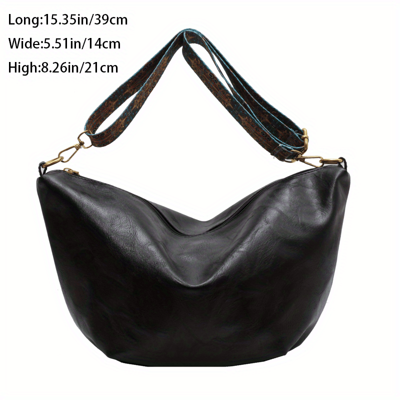 Vintage Ethnic Style Crossbody Bag Women's Faux Leather Shoulder Bag
