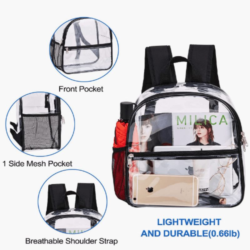 Clear Mini Backpack Stadium Approved Transparent Backpack