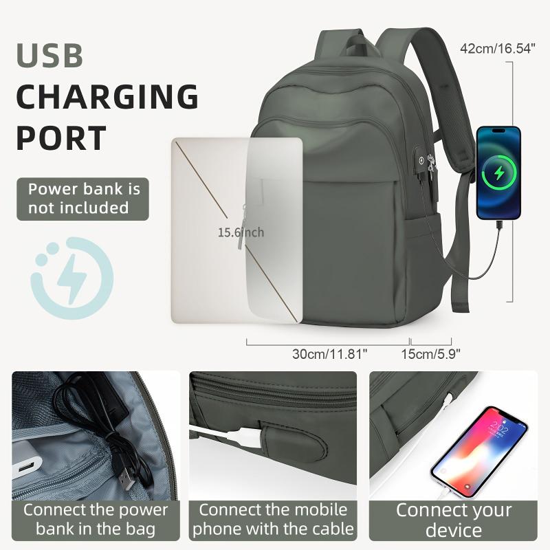 Large Capacity Laptop Backpack USB Charging Travel Daypack