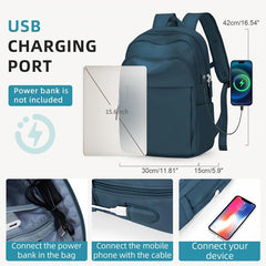 Large Capacity Laptop Backpack USB Charging Travel Daypack