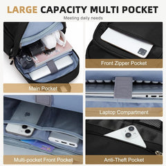 Large Capacity Laptop Backpack USB Charging Travel Daypack