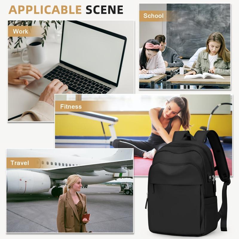 Large Capacity Laptop Backpack USB Charging Travel Daypack