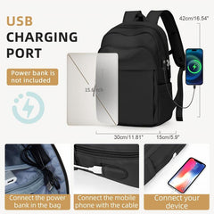 Large Capacity Laptop Backpack USB Charging Travel Daypack