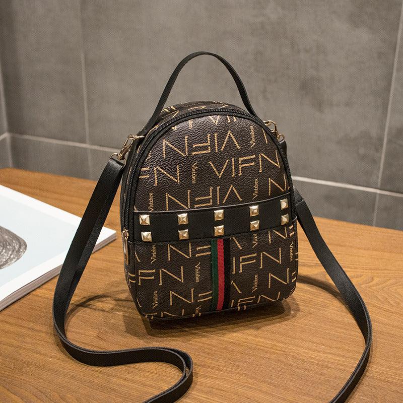 Studded Decor Mini Zipper Backpack