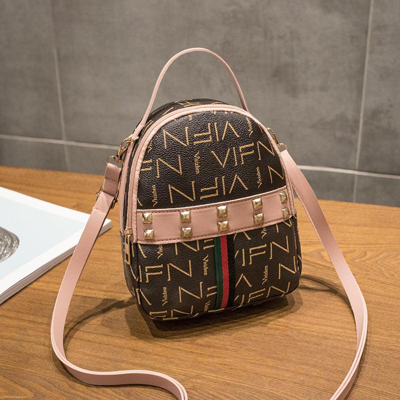 Studded Decor Mini Zipper Backpack