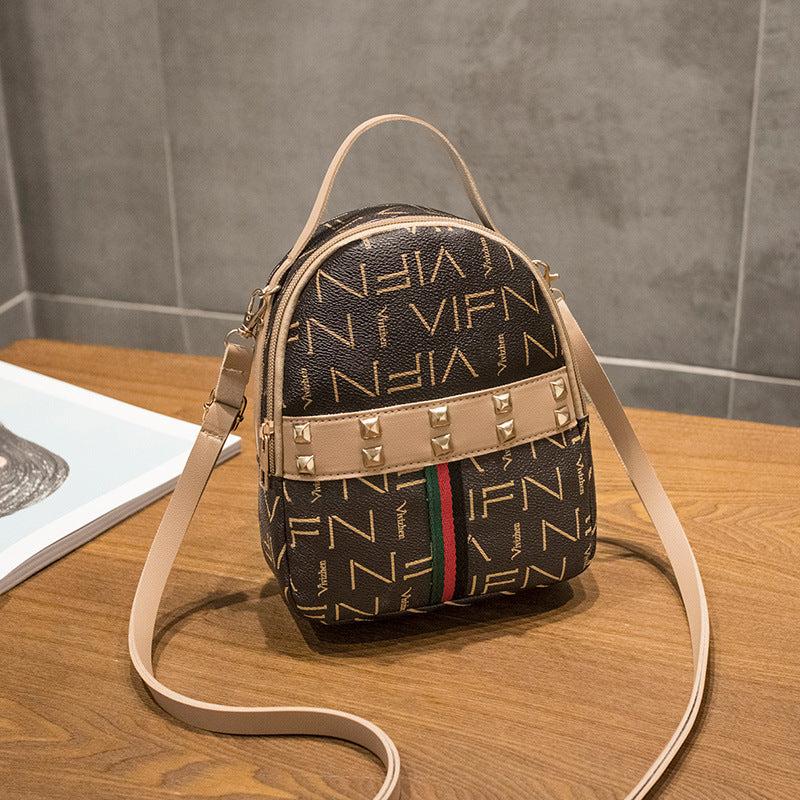 Studded Decor Mini Zipper Backpack