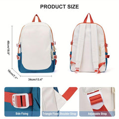 Large Capacity Preppy Backpack Heavy Duty Back To School Daypack