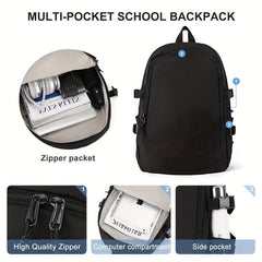 Large Capacity Preppy Backpack Heavy Duty Back To School Daypack