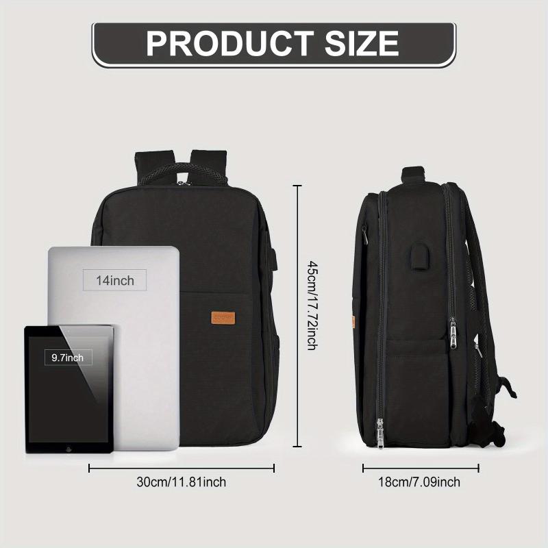 Functional Laptop Backpack with USB Charging Port