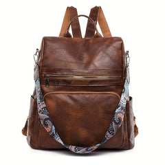 Vintage Zipper Backpack for Travel Storage Rucksack