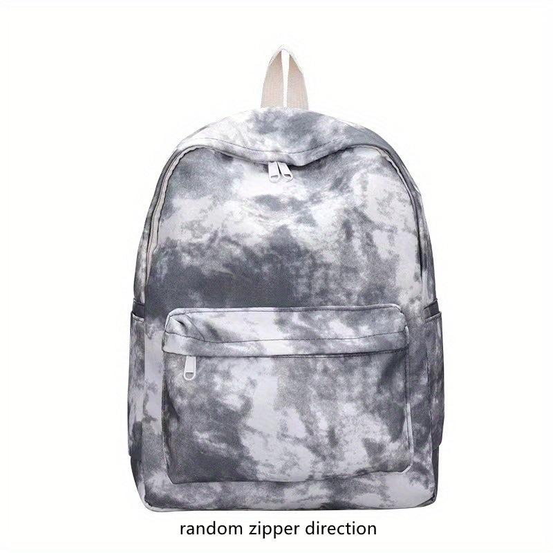 Tie Dye Backpack Zipper Storage Rucksack Women's Bag For School