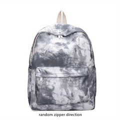 Tie Dye Backpack Zipper Storage Rucksack Women's Bag For School
