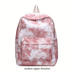 Tie Dye Backpack Zipper Storage Rucksack Women's Bag For School