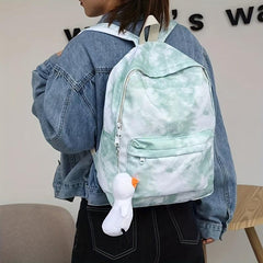 Tie Dye Backpack Zipper Storage Rucksack Women's Bag For School