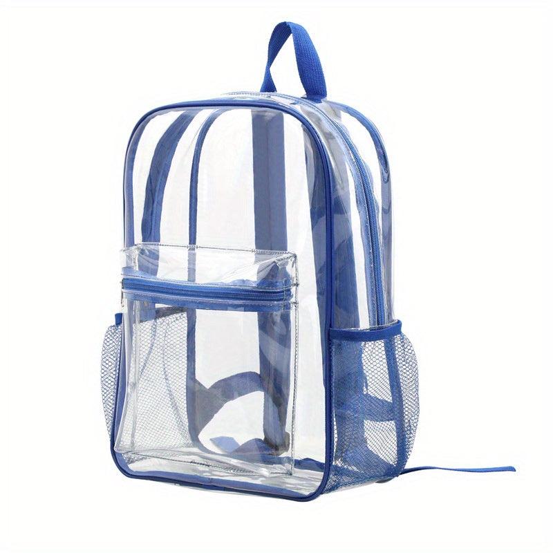 Clear PVC Large Capacity Backpack Durable Lightweight School Bag