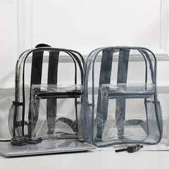 Clear PVC Large Capacity Backpack Durable Lightweight School Bag
