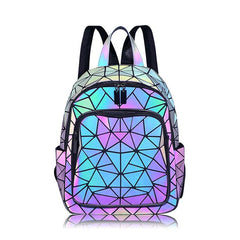 Luminous Geometric Pattern Backpack for School & Travel