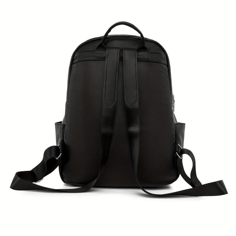 Solid Argyle Pattern Large Capacity Backpack
