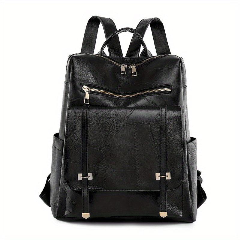 Vintage PU Leather Backpack School Bag Casual Daypack