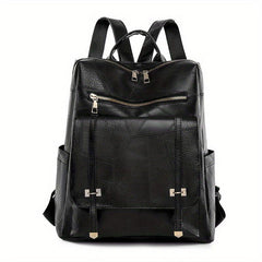 Vintage PU Leather Backpack School Bag Casual Daypack