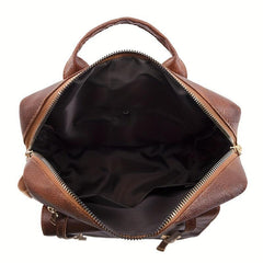 Vintage PU Leather Backpack School Bag Casual Daypack