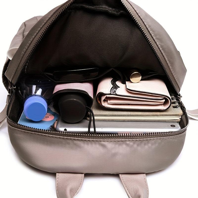 Minimalist Nylon Backpack Purse Preppy School Bag
