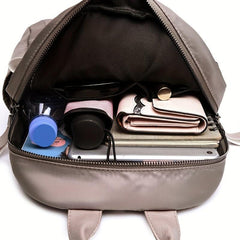Minimalist Nylon Backpack Purse Preppy School Bag