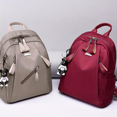Minimalist Nylon Backpack Purse Preppy School Bag