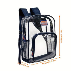 Transparent PVC Backpack Waterproof Student School Bag Preppy Style