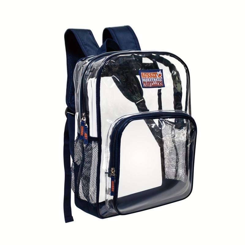 Transparent PVC Backpack Waterproof Student School Bag Preppy Style