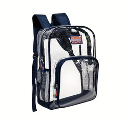 Transparent PVC Backpack Waterproof Student School Bag Preppy Style