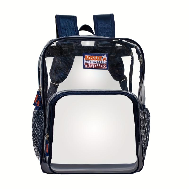 Transparent PVC Backpack Waterproof Student School Bag Preppy Style