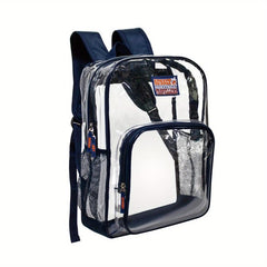 Transparent PVC Backpack Waterproof Student School Bag Preppy Style