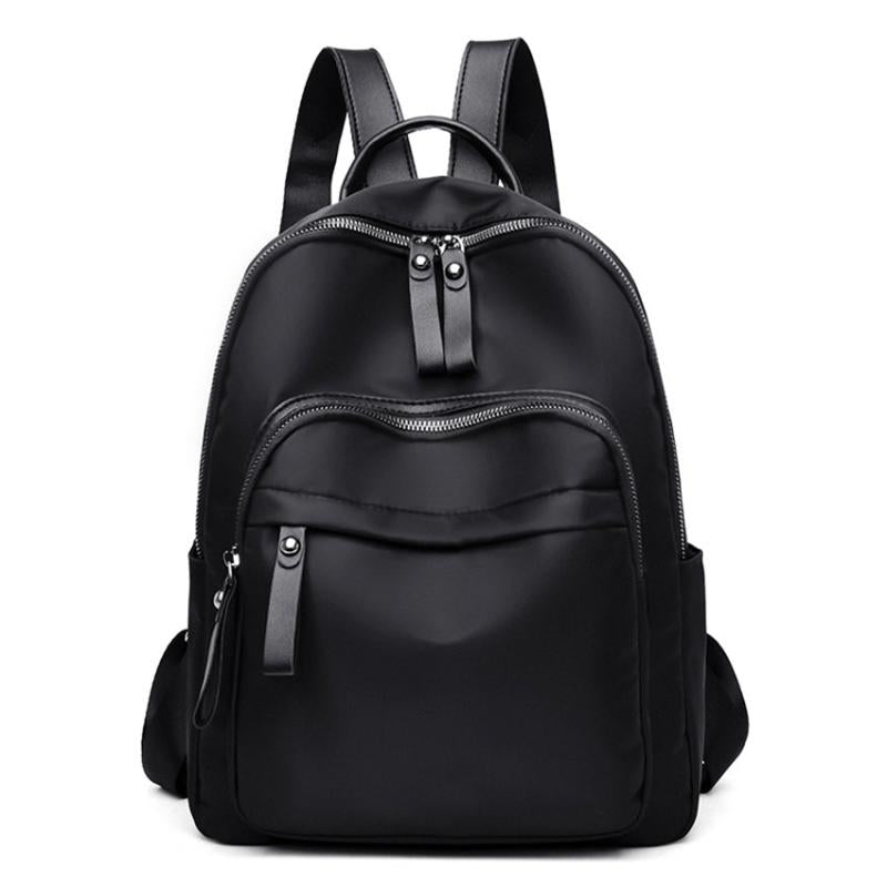 Solid Nylon Backpack with Adjustable Strap for Work & Travel