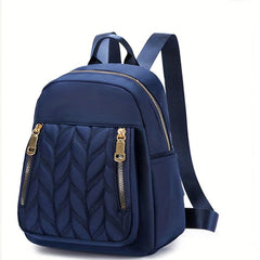 Chevron Quilted Backpack Purse Zipper Daypack Casual Preppy Bag