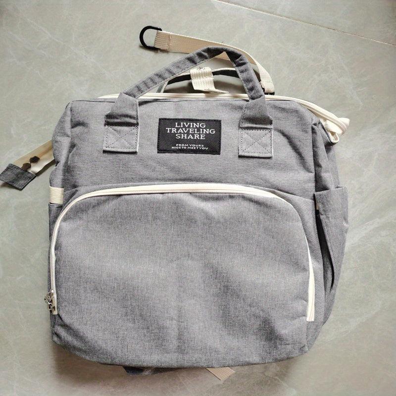 Portable Diaper Bag Large Capacity Nylon Backpack Women's Casual School Bag
