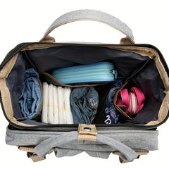 Portable Diaper Bag Large Capacity Nylon Backpack Women's Casual School Bag
