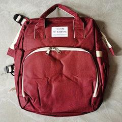 Portable Diaper Bag Large Capacity Nylon Backpack Women's Casual School Bag