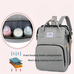 Portable Diaper Bag Large Capacity Nylon Backpack Women's Casual School Bag