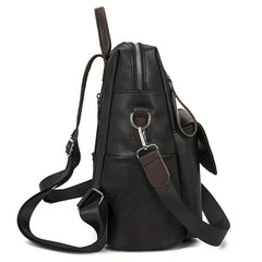 Vintage Backpack Purse PU Leather Shoulder Bag Women's Anti theft Travel Bookbag