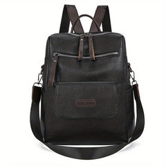 Vintage Backpack Purse PU Leather Shoulder Bag Women's Anti theft Travel Bookbag
