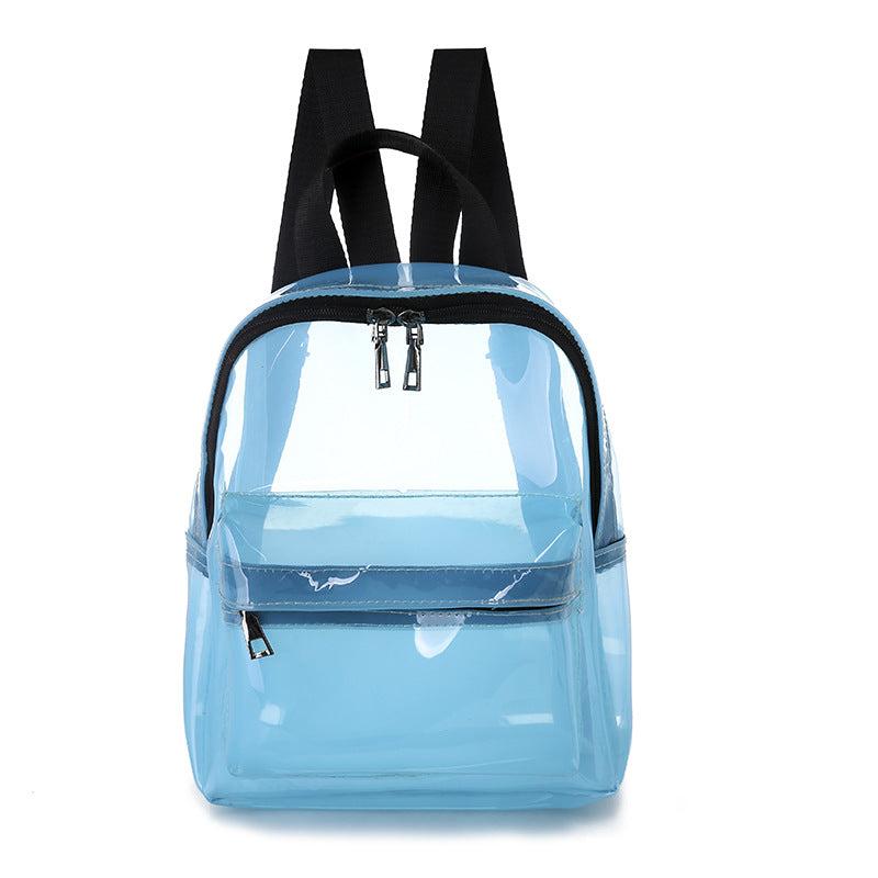 Transparent Zipper Backpack Minimalist Storage Rucksack