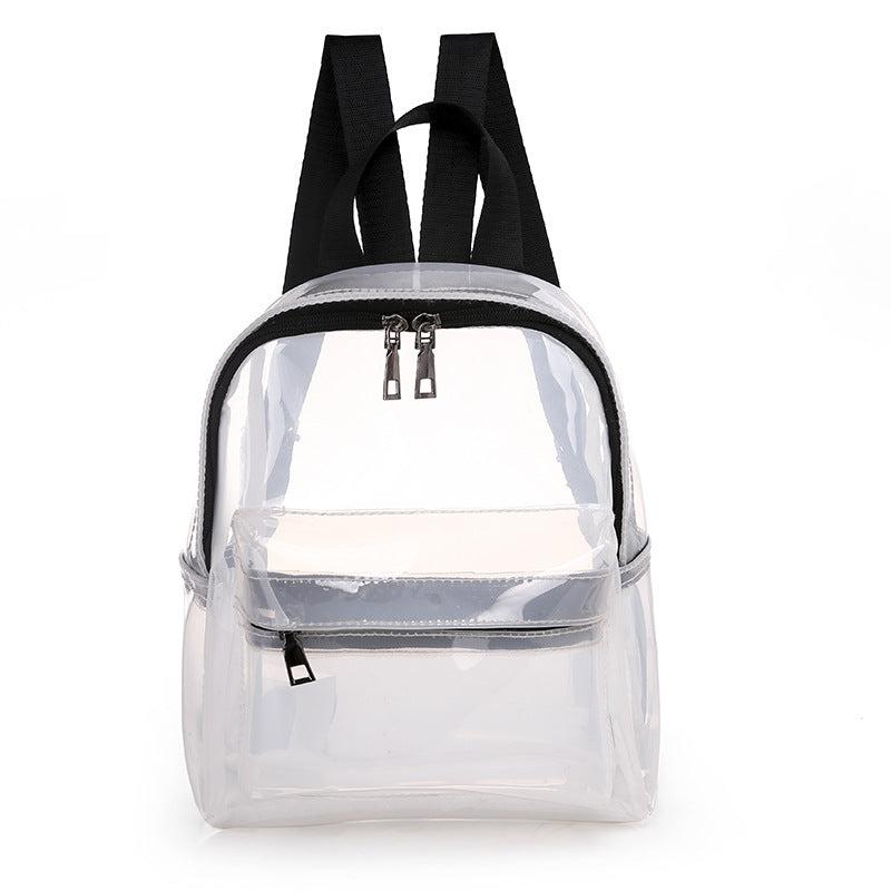 Transparent Zipper Backpack Minimalist Storage Rucksack