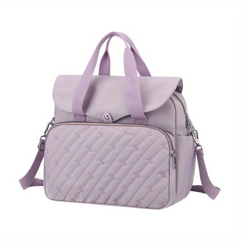 Embroidery Tote Backpack Laptop Handbag Mommy Bag