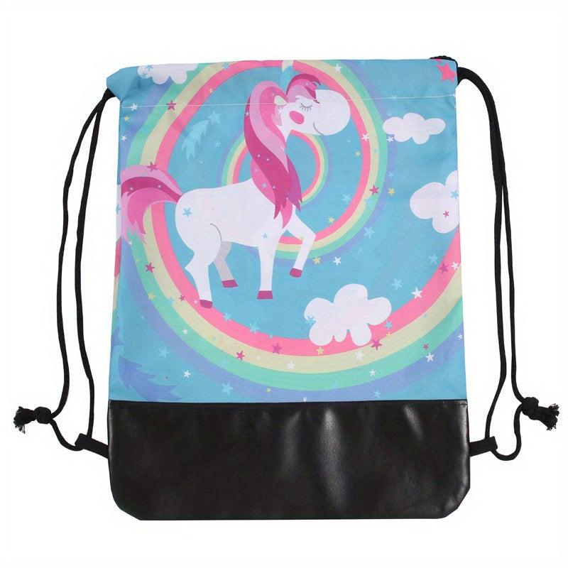 Unicorn Backpack Lightweight Drawstring Bag Large Capacity