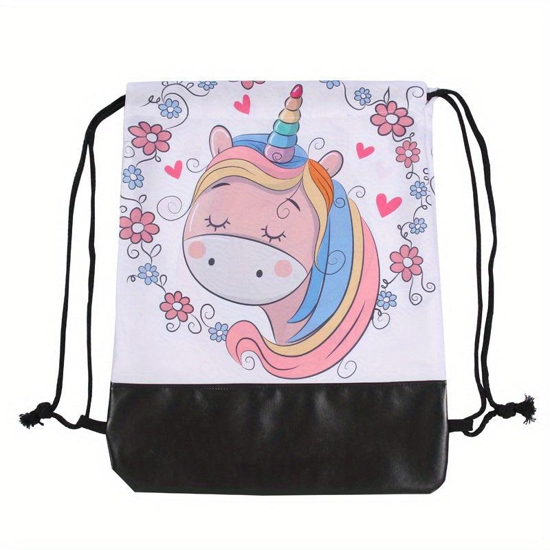 Unicorn Backpack Lightweight Drawstring Bag Large Capacity