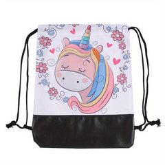 Unicorn Backpack Lightweight Drawstring Bag Large Capacity