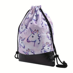 Unicorn Backpack Lightweight Drawstring Bag Large Capacity